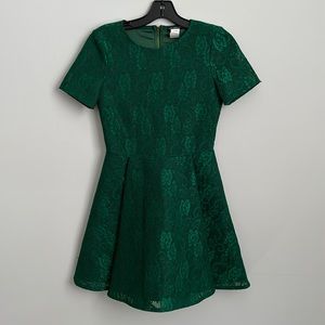 David Charles emerald green lace formal short sleeve dress size 12 (12 years)